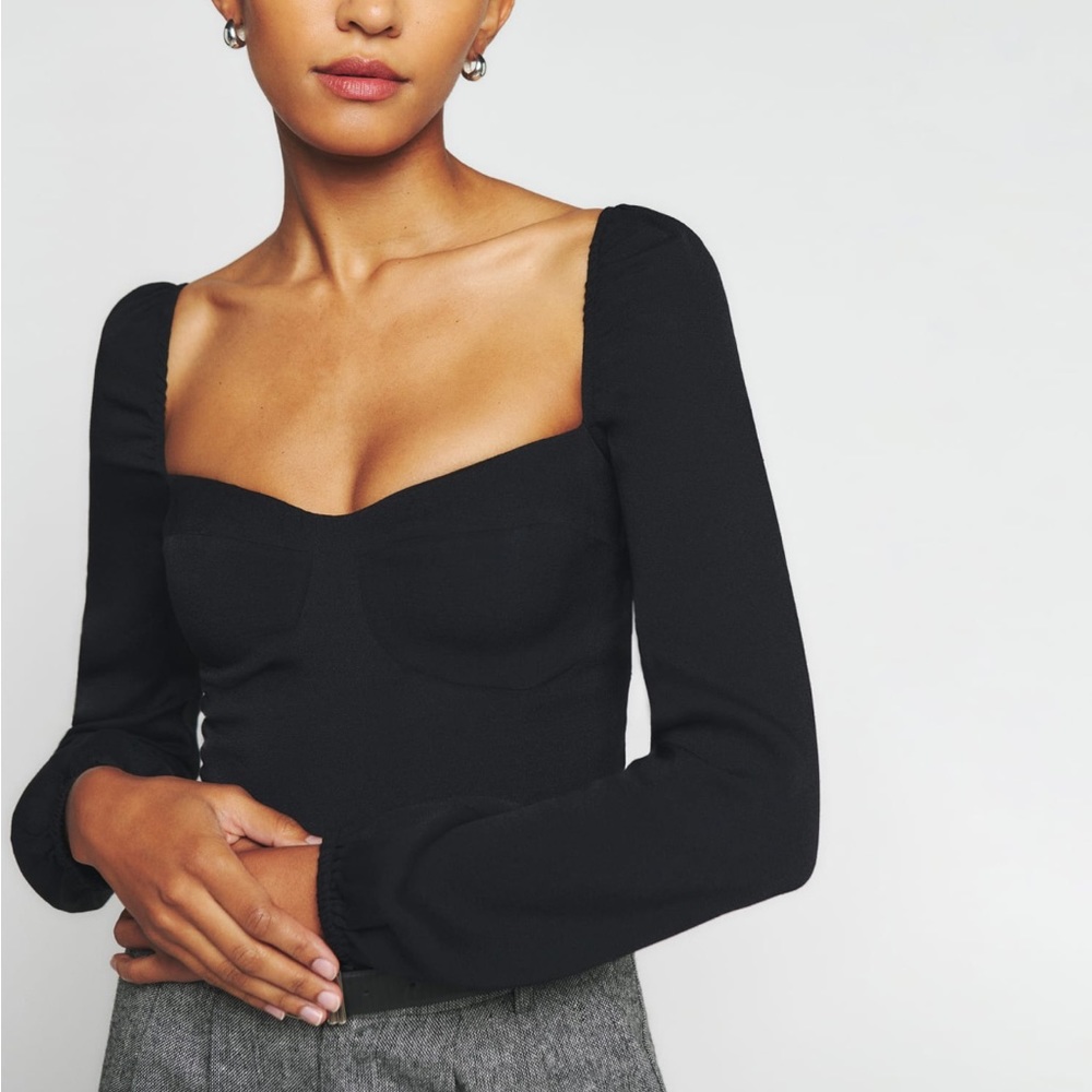 Reformation Reign Top. Black. 2.